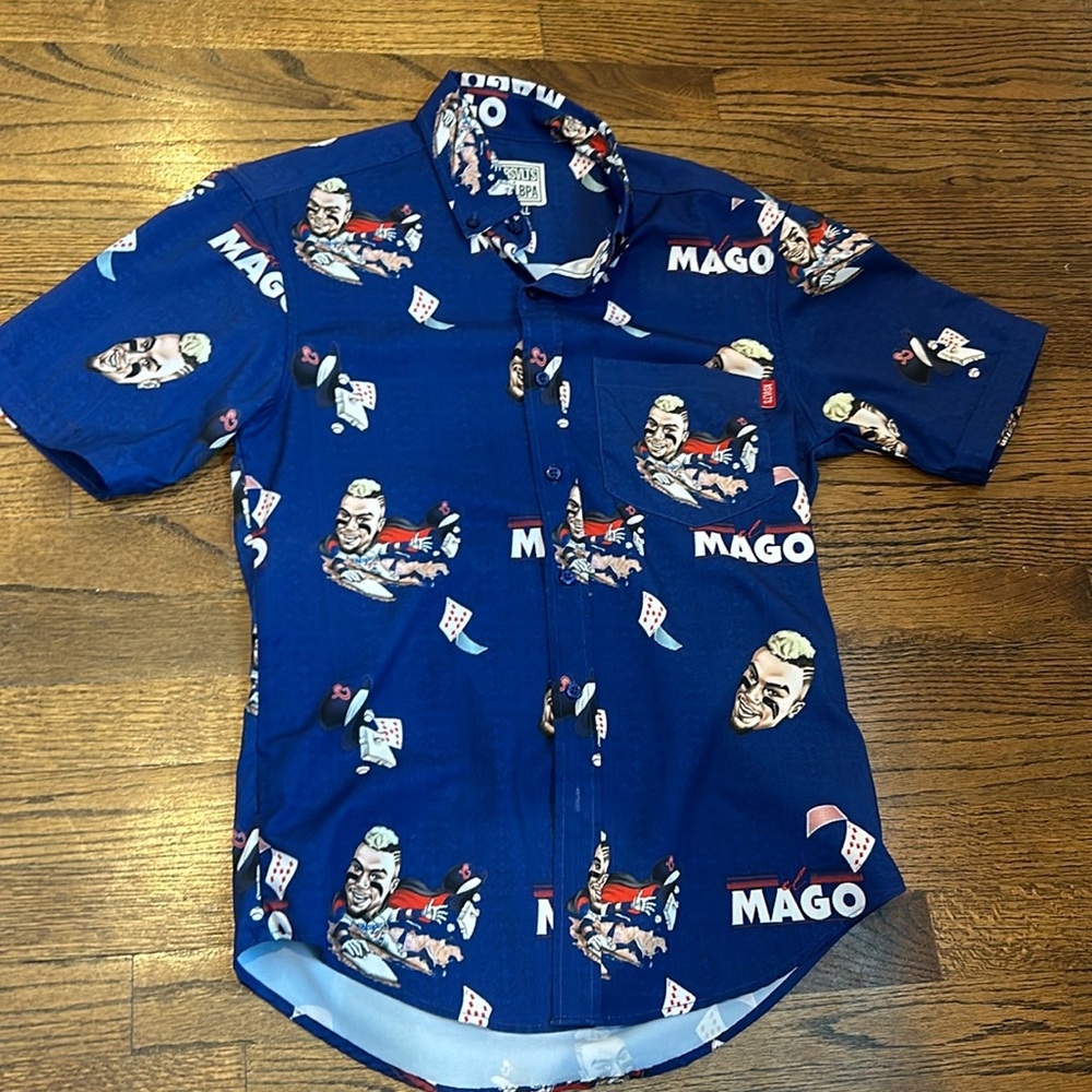 Chicago cubs el mago (Javier Baez) rsvlt collared shirt